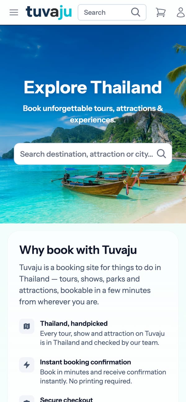 Portada de Tuvaju en el móvil